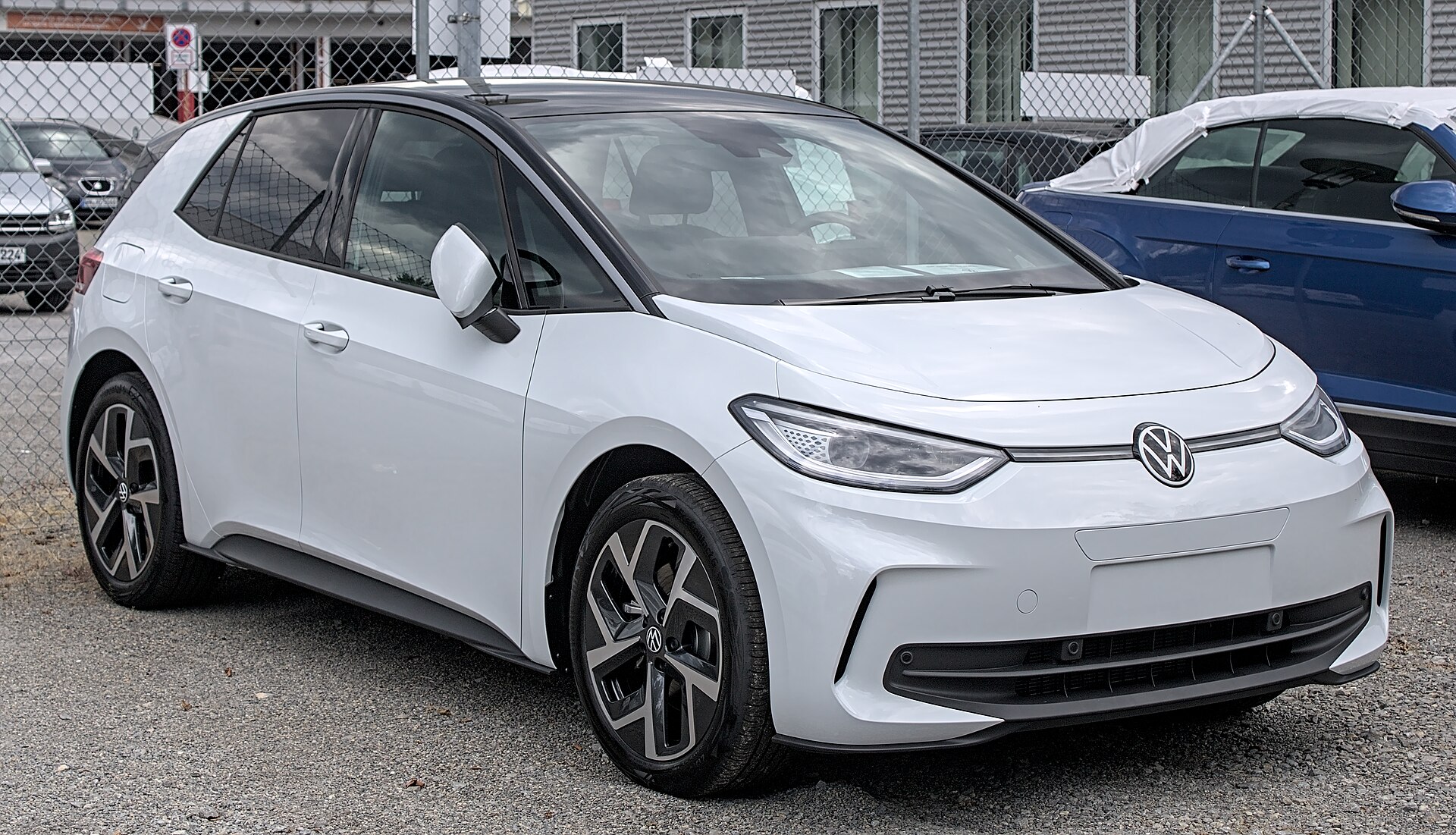 Volkswagen ID.3 in einer Front Seitenansicht